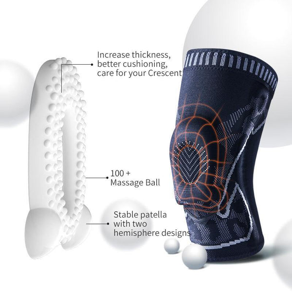 TMT Knitted Silicone Anti-collision Sports Knee Pads - MRSLM