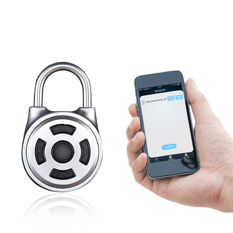 Smart padlock direction button password lock Bluetooth electronic lock (Silver) - MRSLM