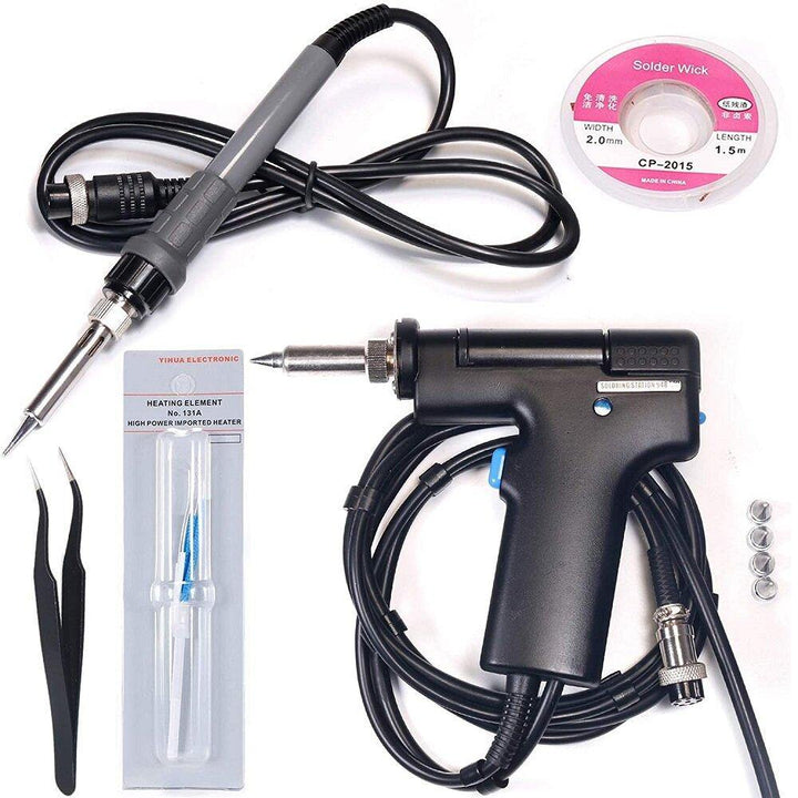 YIHUA 948-II 4 in 1 Hot Air Rework Soldering Iron and Desoldering Suction Tin Gun Station with Suction Pick Up Pen - MRSLM