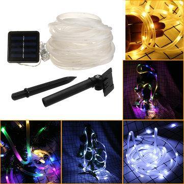 39FT 100 LED Solar String Rope Fairy Light Waterproof Xmas Wedding Party Decor Night Light - MRSLM