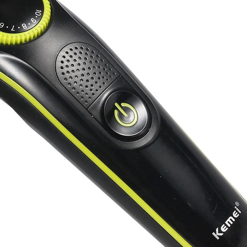 Kemei 5 In 1 Electric Hair Trimmer Household Hair Clippers Multifunctional USB Rechargeable Shaver LED Display Cutter Heads KM-696 (#01) - MRSLM