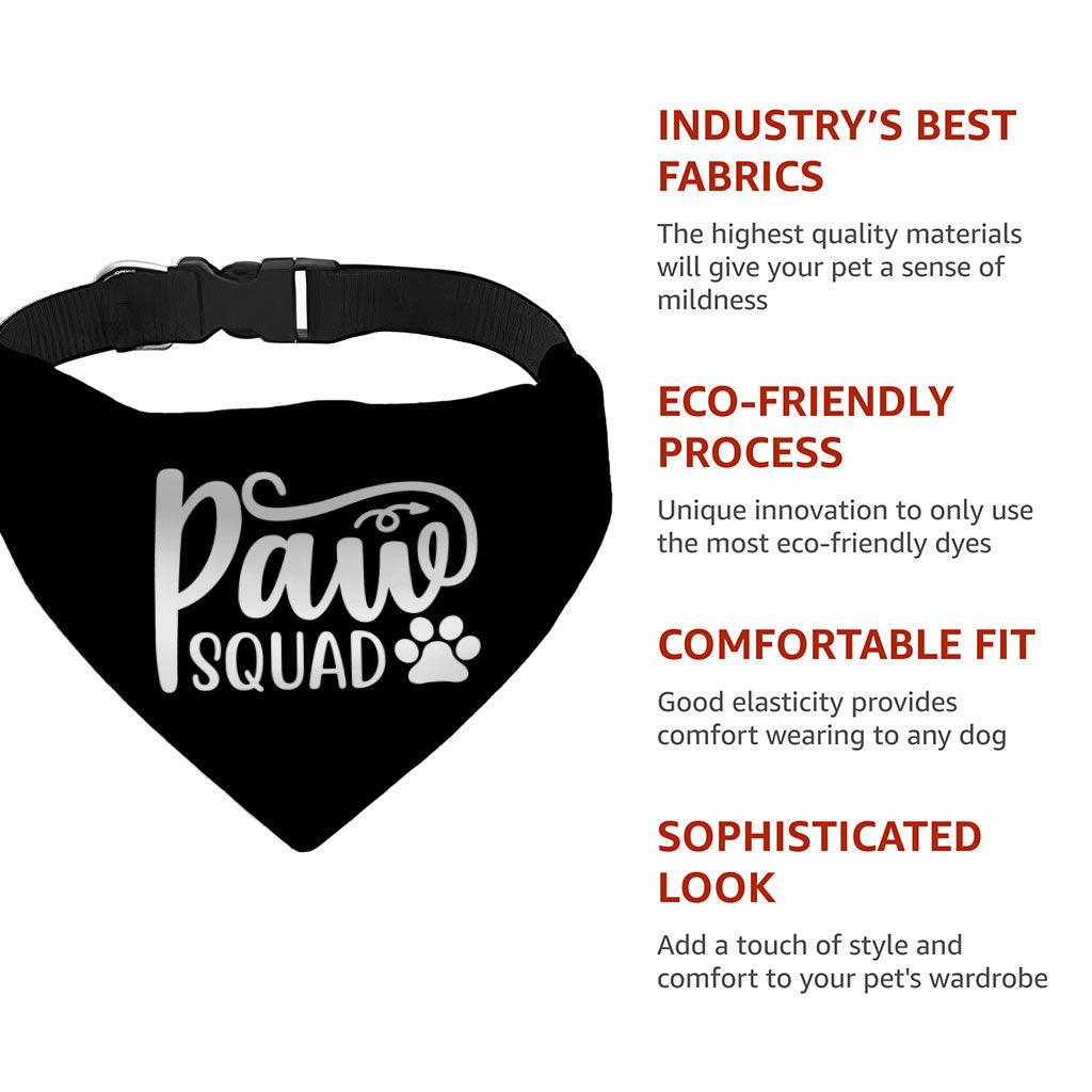 Paw Squad Pet Bandana Collar - Graphic Scarf Collar - Unique Dog Bandana - MRSLM