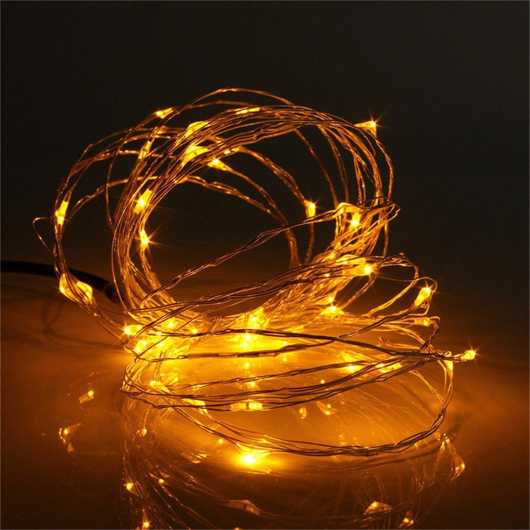 Battery Powered 5M 50LEDs Waterproof Silver Wire Fairy String Light for Christmas +Remote Control - MRSLM