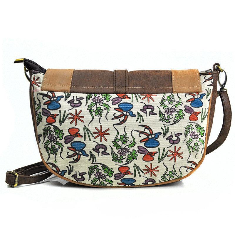 ethnic style messenger dumpling bag, view 4 - MRSLM