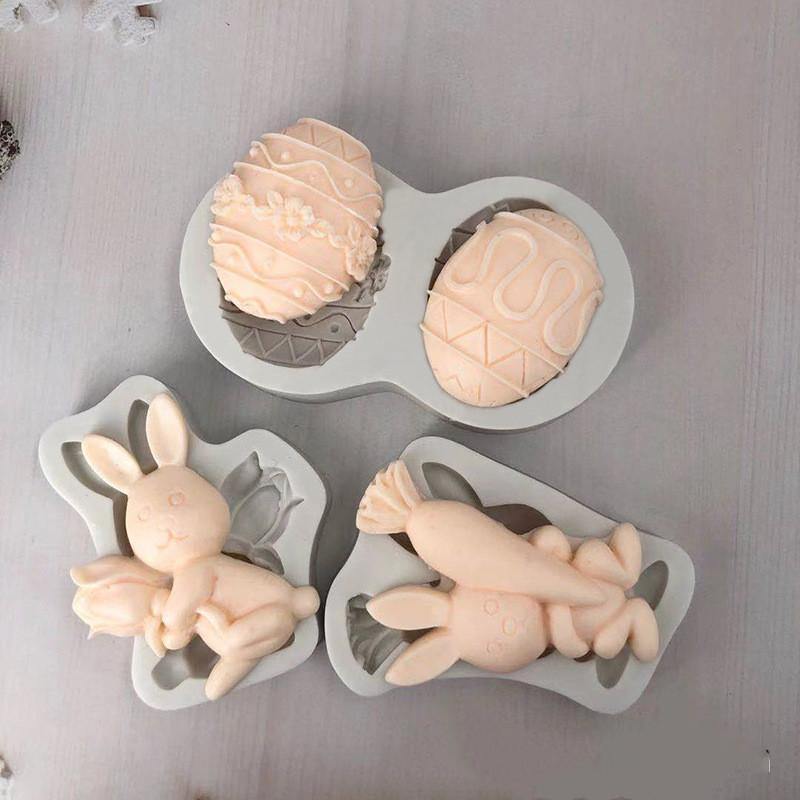 3D Rabbit Easter Bunny Silicone Cake Molds Fondant Resin Molds Cake Tools Pastry Kitchen Baking Accessories - MRSLM