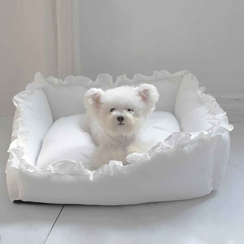 Super Comfy Princess Dog Bed Sofa Pet Kennel House Mat for Small Dogs Cat Teddy - MRSLM