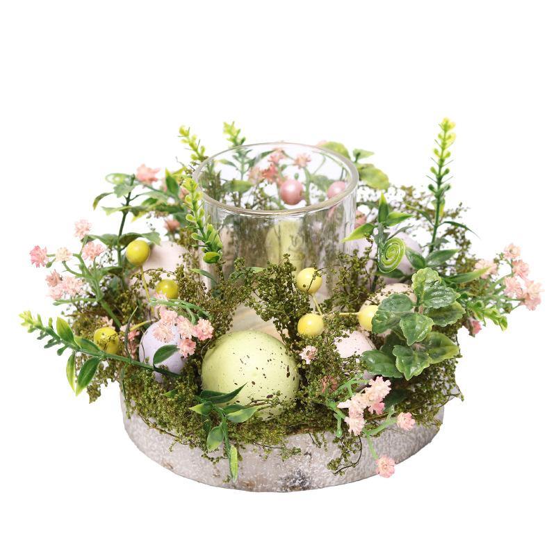 Nordic Easter Egg Glass Candle Holder Furniture Decoration (Green) - MRSLM