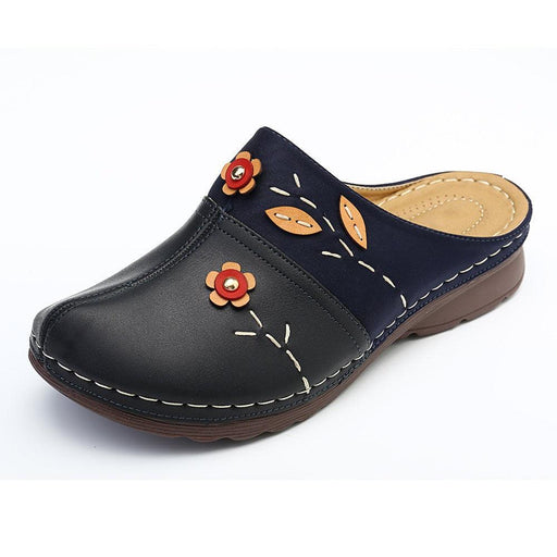 women's closed toe flower wedge sandals, view 4 - MRSLM