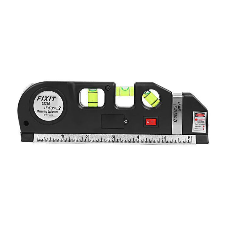 Laser Level Ruler Multi-functional Household Infrared Decoration (Black) - MRSLM