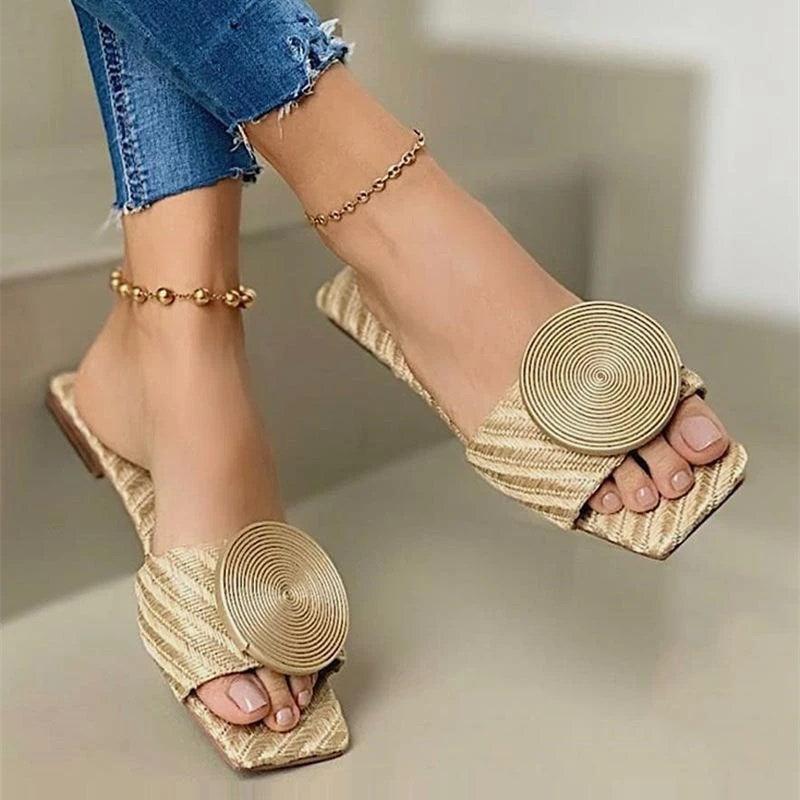 Flat Bottom Hollow Out Casual Sandals And Slippers - MRSLM