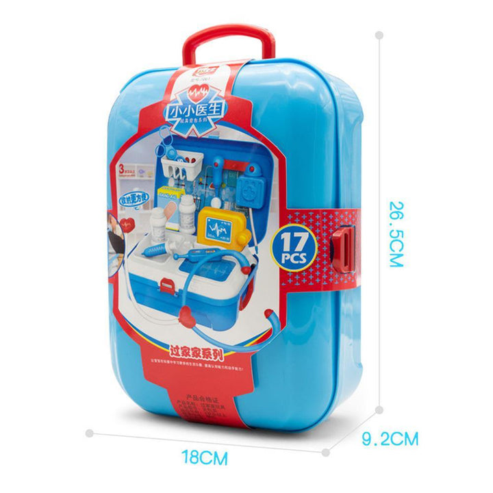 17PCS Children Pretend Play Doctor Toy Set (Medical backpack) - MRSLM