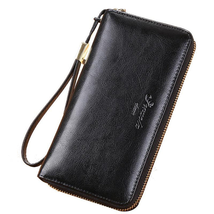 Women's Long Leather Large-capacity Zipper Wallet Clutch - MRSLM