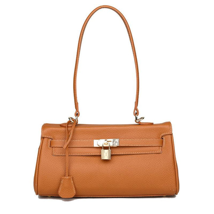 All-match First Layer Cowhide Portable Messenger Bag - MRSLM