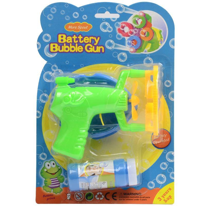 Electric Automatic Bubble Blower Maker Machine Gun with Mini Fan Kids Outdoor Sports Educational Toys - MRSLM