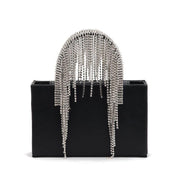 Tassel rhinestone chain handbag, view 5 - MRSLM