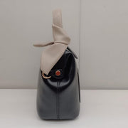 Textured claw horn messenger handbag, view 4 - MRSLM