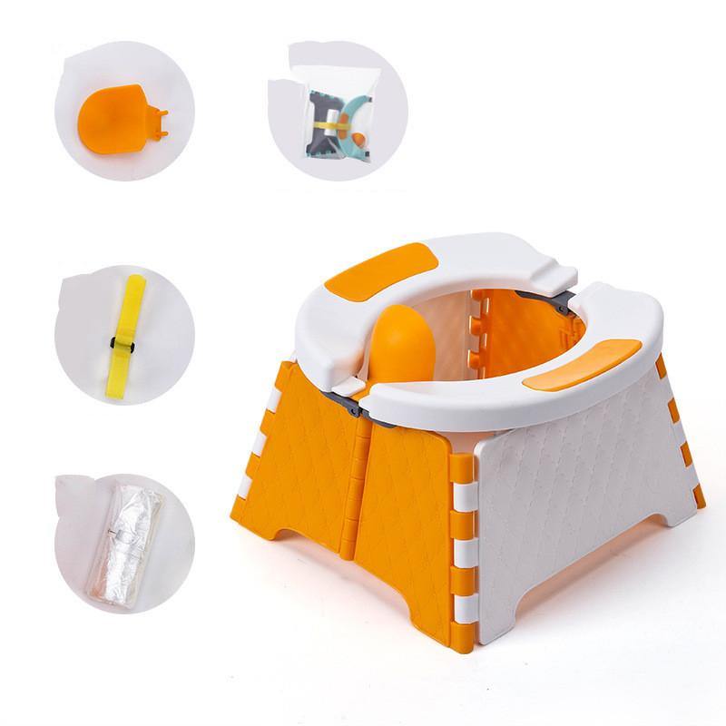Baby Potty Training Seat Kids Toddler Outdoor Portable Folding Toilet Urinal Pot - MRSLM
