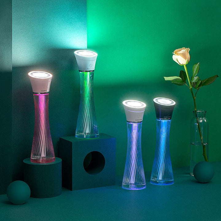 Negative Air Ion Humidifier USB Rechargeable Ultrasonic Aroma Essential Oil Diffuser Romantic with Color Night Lamp Mist Maker - MRSLM