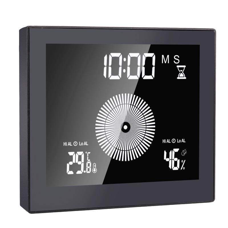 LCD Wall Clock Waterproof Bathroom Countdown Temperature Humidity Display Digital Clock Snooze Function Alarm Clock - MRSLM