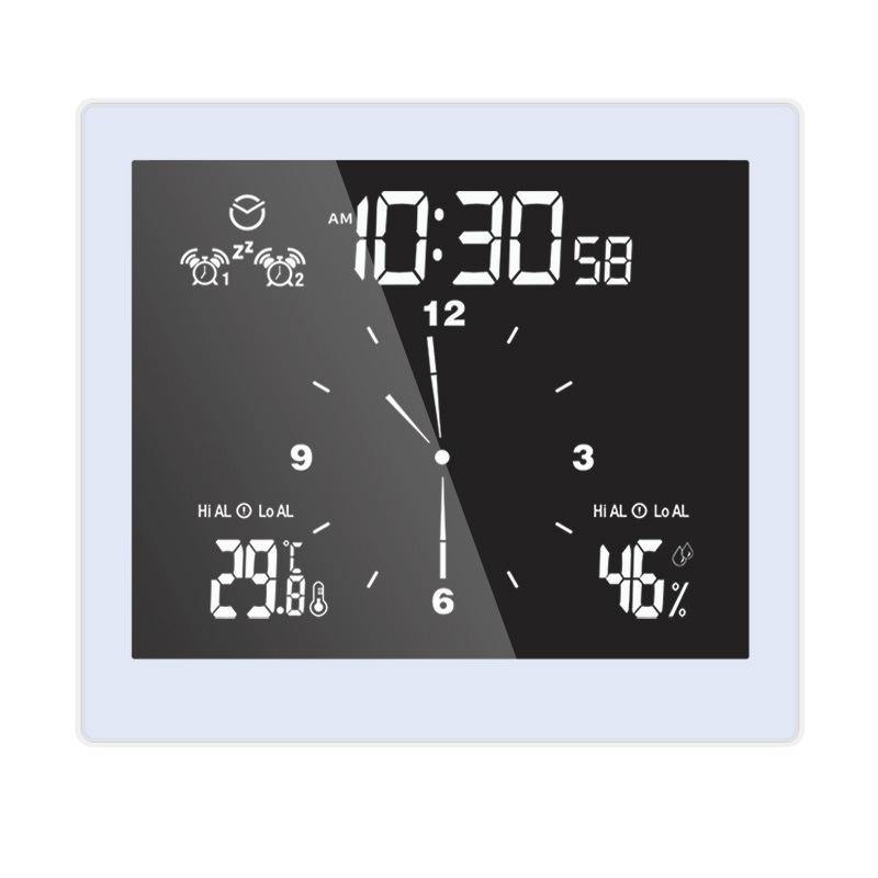 LCD Wall Clock Waterproof Bathroom Countdown Temperature Humidity Display Digital Clock Snooze Function Alarm Clock - MRSLM