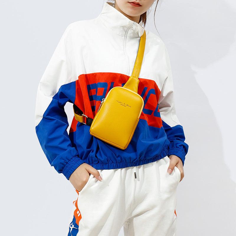 Fashion Women'S Bag Pu Diagonal Bag Trendy Ins Chest Bag - MRSLM