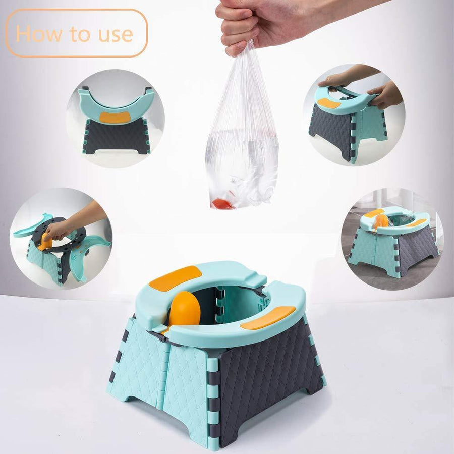 Baby Potty Training Seat Kids Toddler Outdoor Portable Folding Toilet Urinal Pot - MRSLM