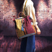 women's cowhide leather backpack, view 3 - MRSLM