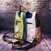 women's cowhide leather backpack, view 2 - MRSLM