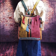 women's cowhide leather backpack, view 6 - MRSLM