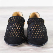 mid-heel sandals with hollow toe cap, view 3 - MRSLM