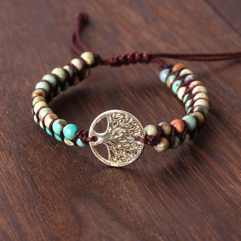 Natural Agate Beads, Hand-woven Yoga Friendship Lover Bracelet - MRSLM
