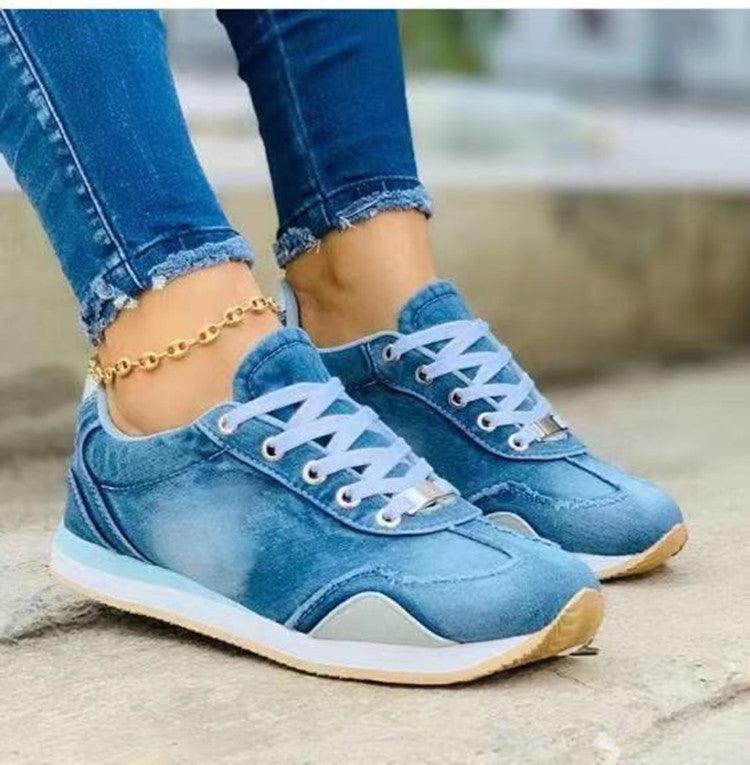 Leisure Single Shoes Women's Large Sports Shoes Color Spring And Autumn Wedge Heel Flat - MRSLM