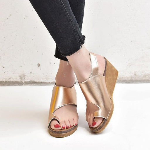 plus size wedge sandals, view 2 - MRSLM