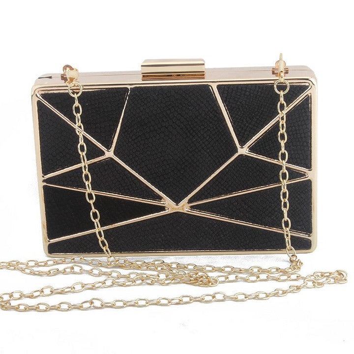 Fashion Trend Elegant Atmosphere Lady Solid Color Flannel Dinner Bag - MRSLM