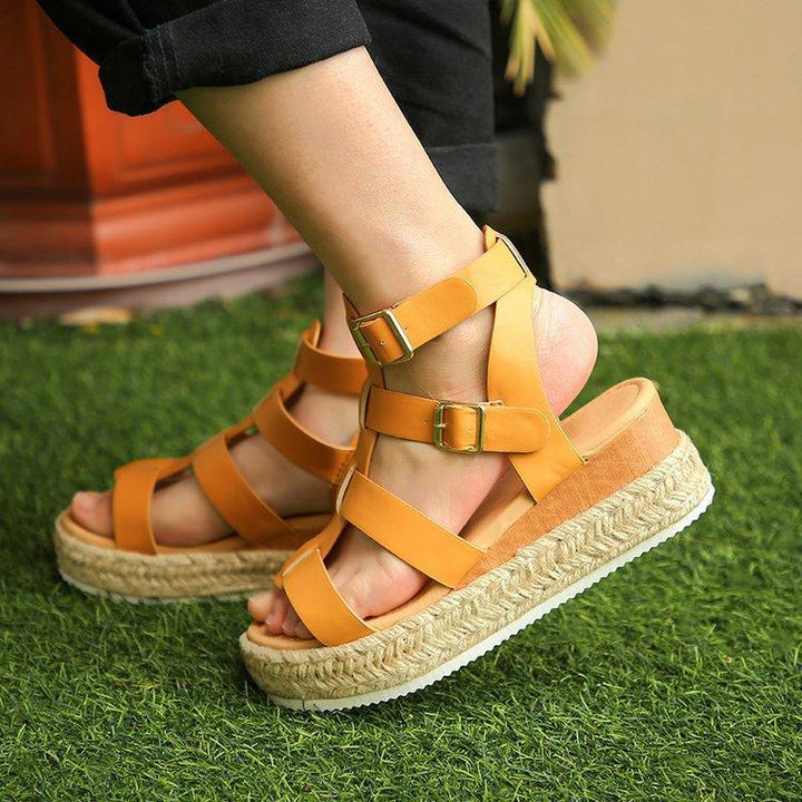 Womens Sandals Shoes Wedge Espadrille Ankle Strap T-Strap Flatform Gladiator - MRSLM