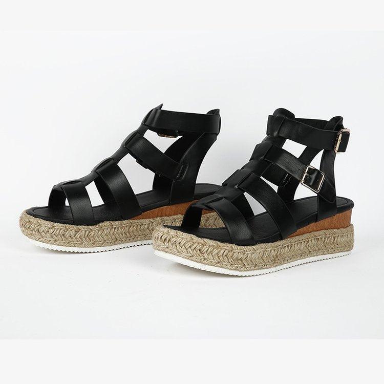 Womens Sandals Shoes Wedge Espadrille Ankle Strap T-Strap Flatform Gladiator - MRSLM