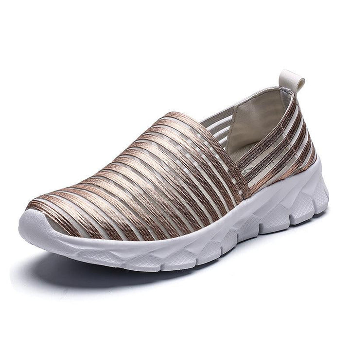 Set Foot Mesh Shoes Women's Mesh Flat One-legged Lazy Shoes Sports Travel Maternity Shoes - MRSLM