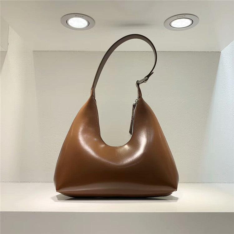 Cowhide Retro U-shaped Bag Fashion Simple Shoulder Bag Underarm Shoulder Bag - MRSLM