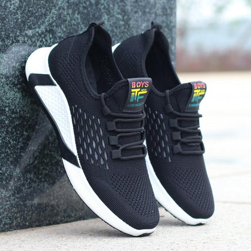 men's breathable mesh running shoes, view 3 - MRSLM