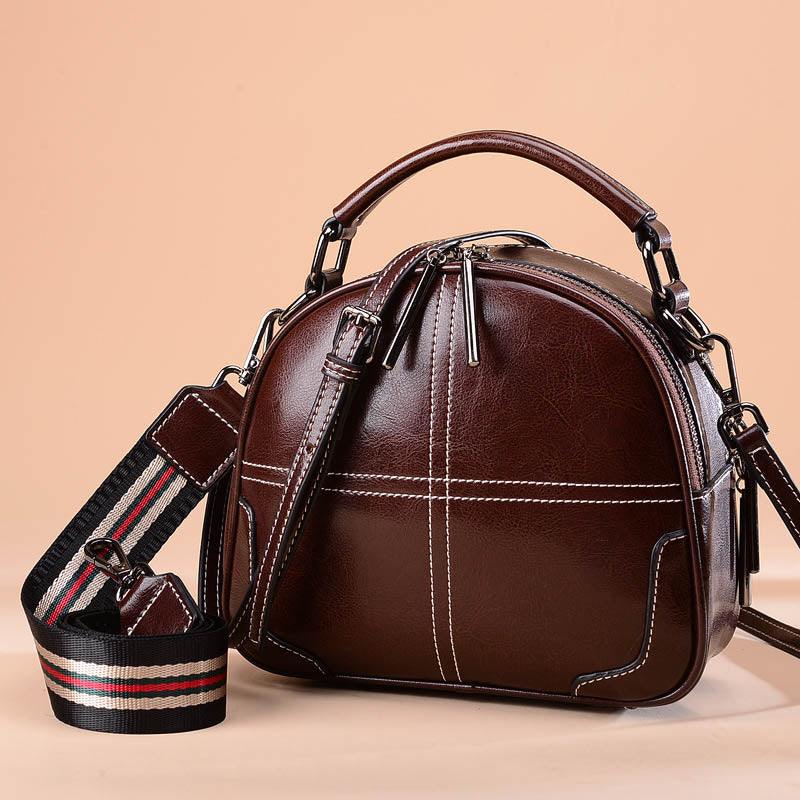 Fashion Simple Portable Leather Handbags - MRSLM
