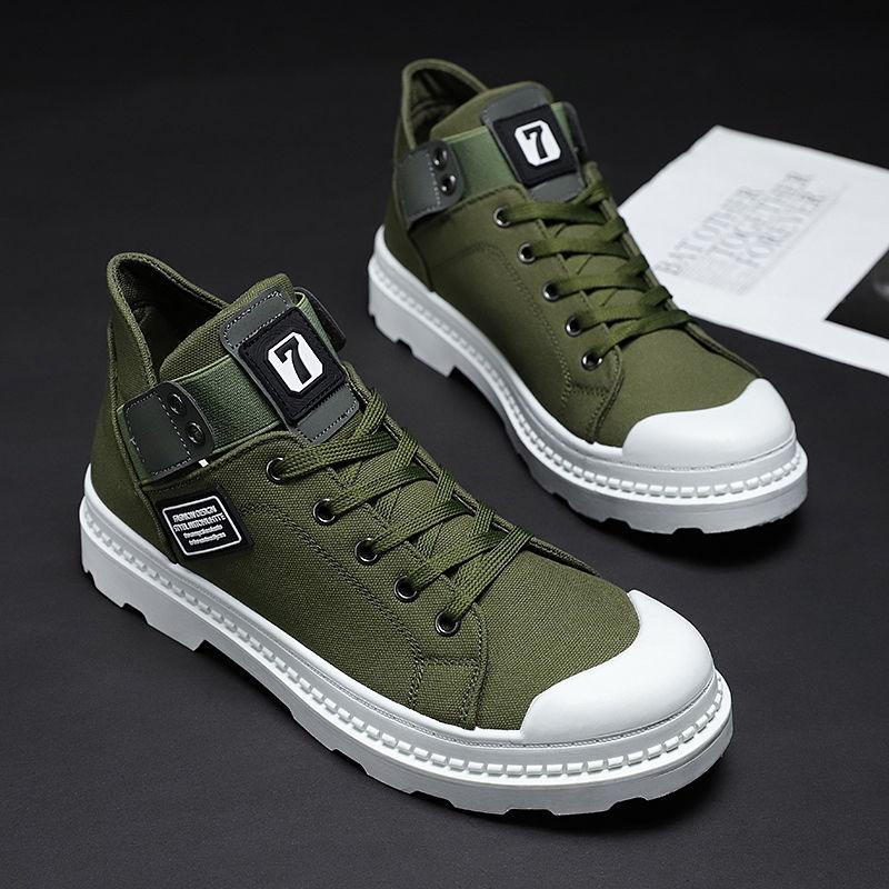 New Breathable Men'S High-Top Canvas Shoes - MRSLM