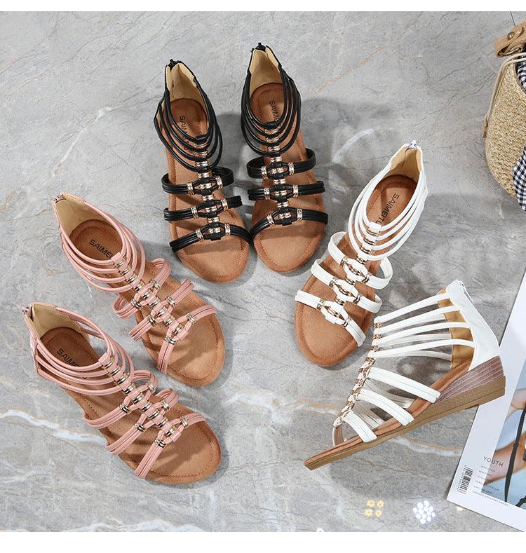 Women's Sandals Roman Style Wedge Women's Shoes - MRSLM