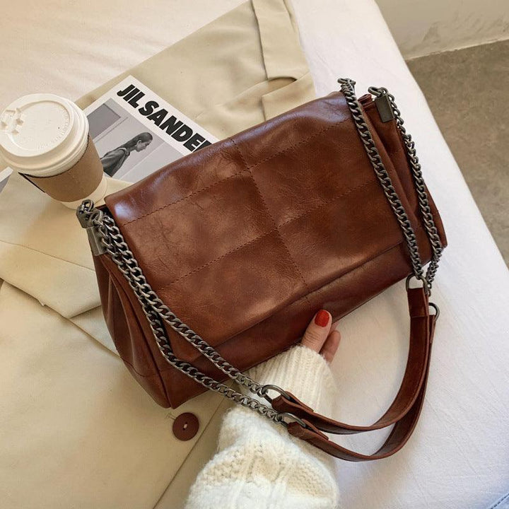 Winter New Style European And American Fashion Chain Shoulder Bag Casual Soft Leather Messenger Bag - MRSLM