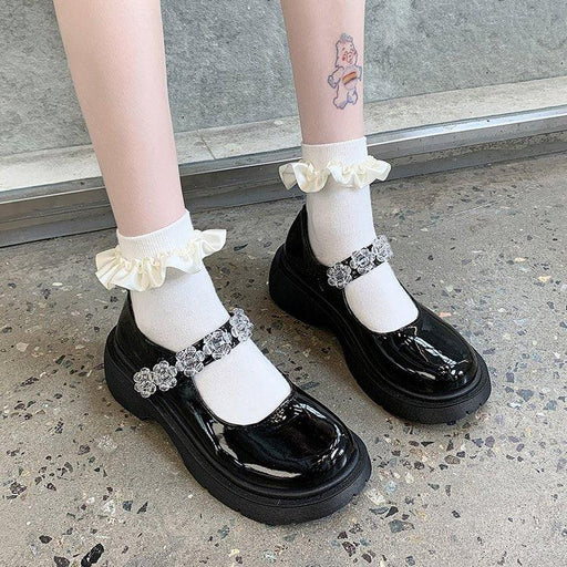 Women's thick heel platform buckle shoes, view 2 - MRSLM
