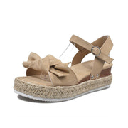 women's hemp rope sandals with bow, view 4 - MRSLM