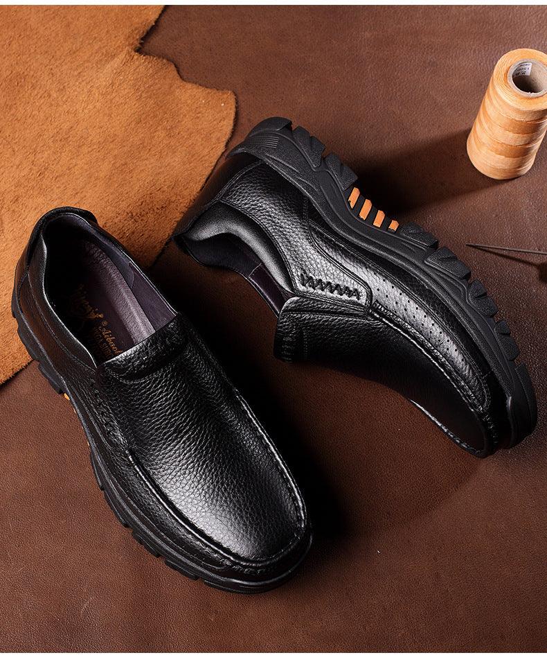 Fashionable Breathable Soft Sole Business Leather Shoes - MRSLM