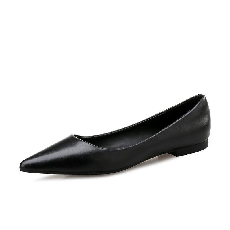 Suede Flat-heel All-match Black Women's Shoes - MRSLM
