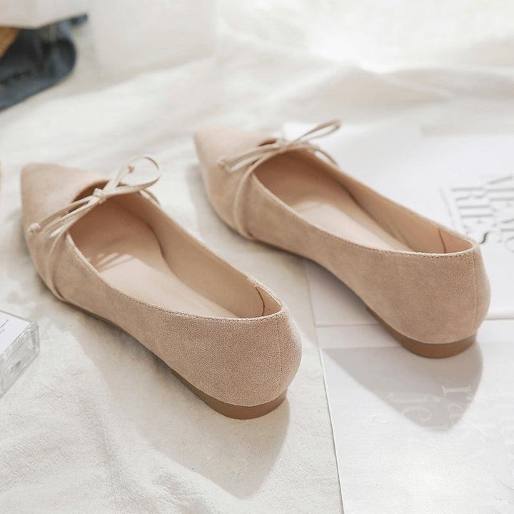 Pointed Toe Evening Shoes Flat Fairy Single Shoes Scoop Shoes Women's Shoes - MRSLM