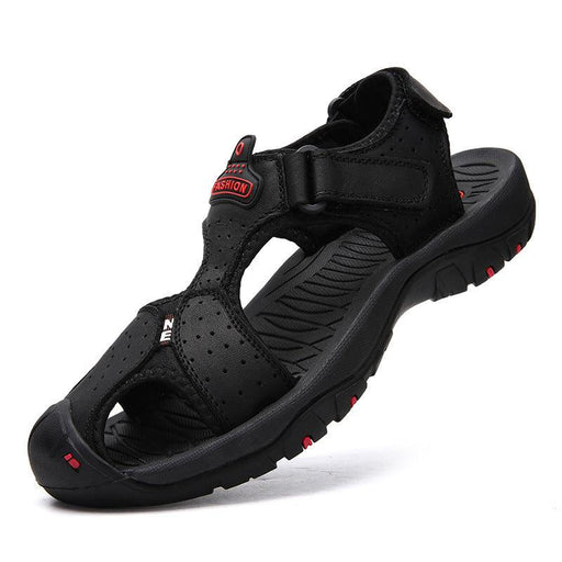 anti-slip cowhide beach sandals, view 2 - MRSLM