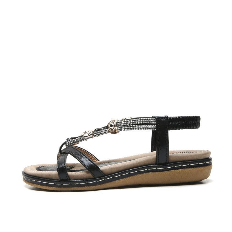 Women's flat flip flops, view 3 - MRSLM